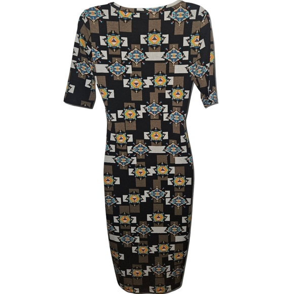 NWT LuLaRoe Julia Aztec Printed Short Sleeve Maxi Dress - Picture 2 of 3